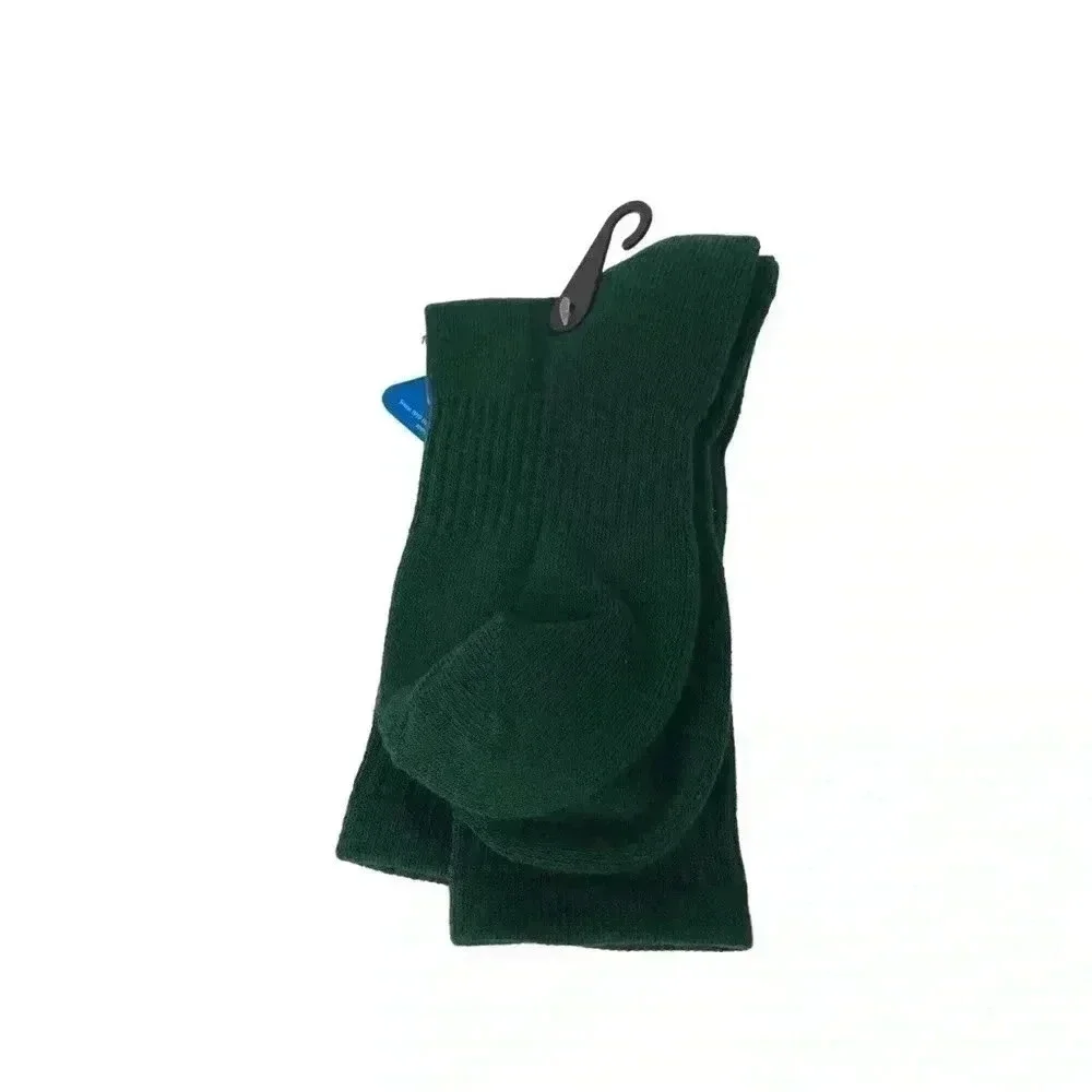 CHAMPION SOCKS WOMENS S/M FITS 6-10 ATHLETIC ALL-SPORT CREW DARK GREEN